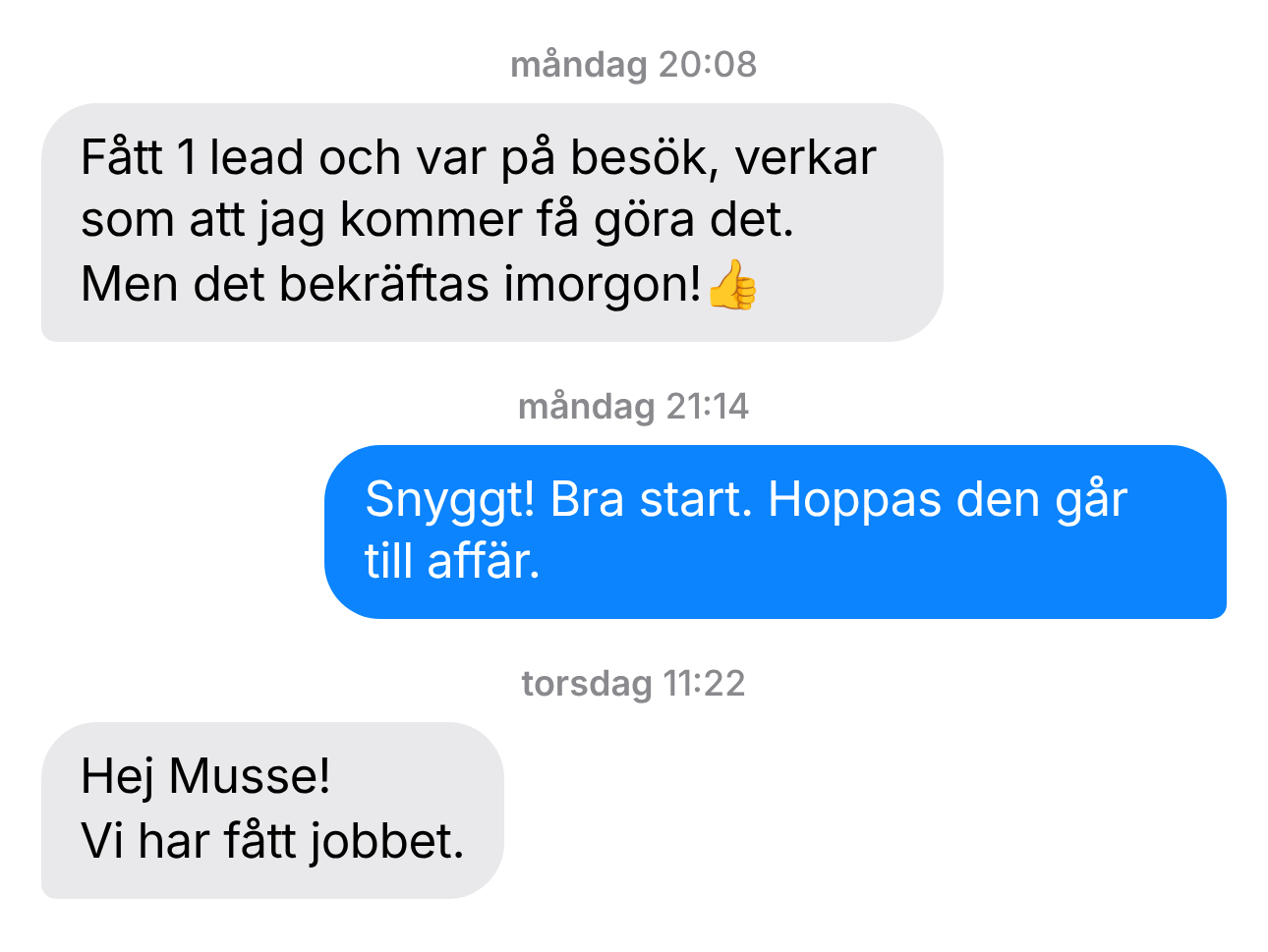 Kundkonversation 1