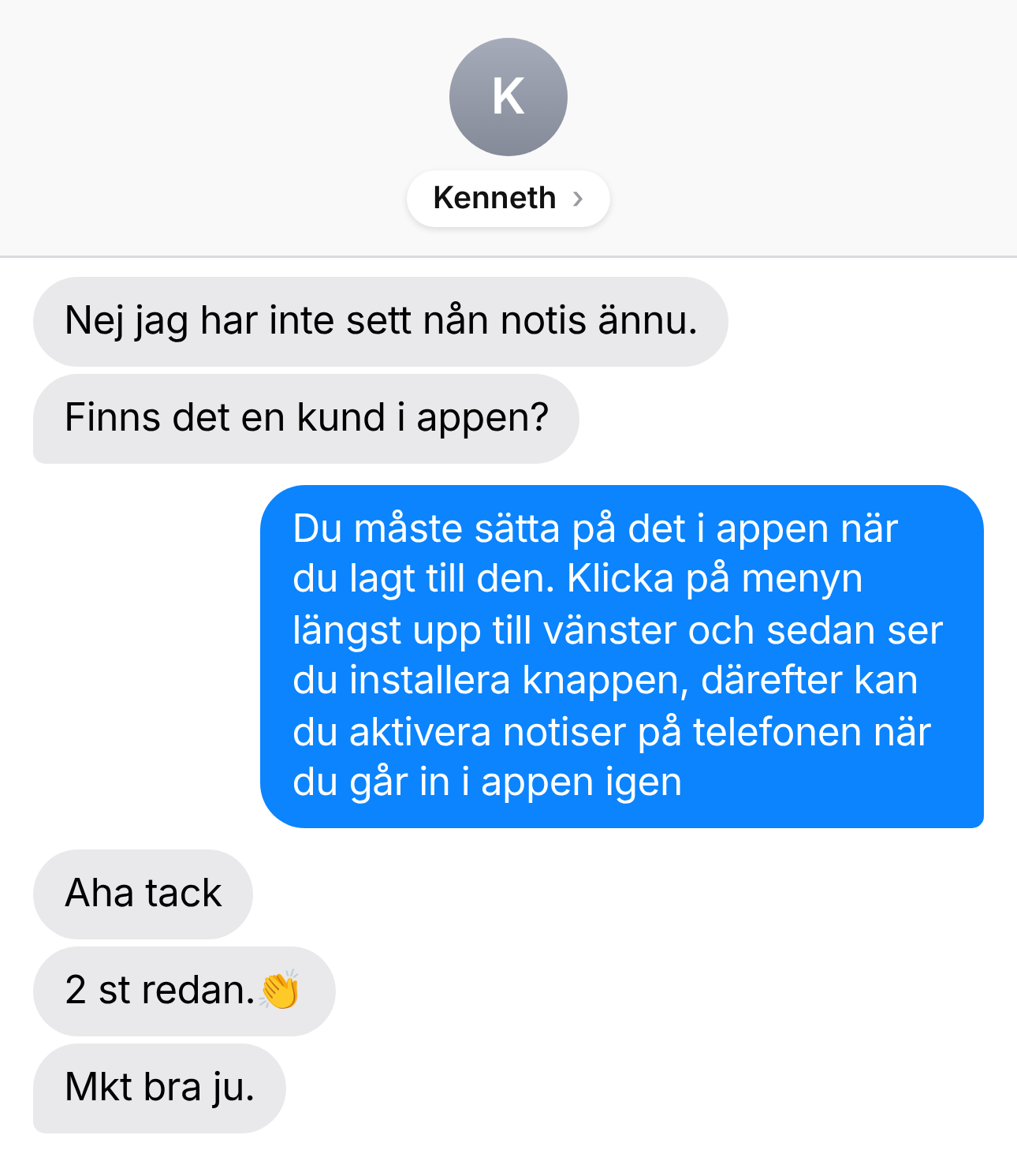 Kundkonversation 8