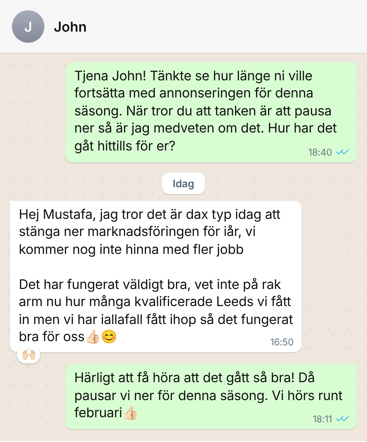 Kundkonversation 7