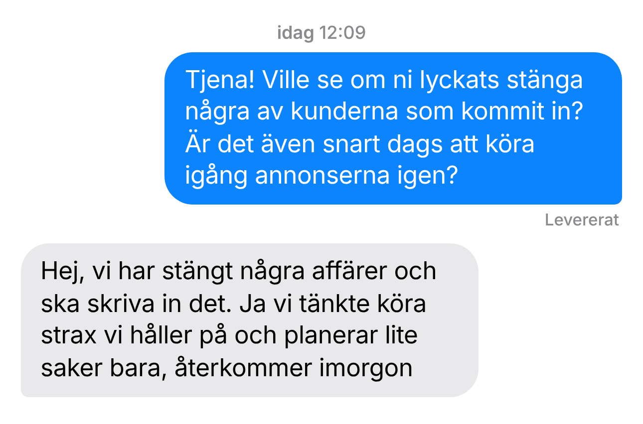 Kundkonversation 4