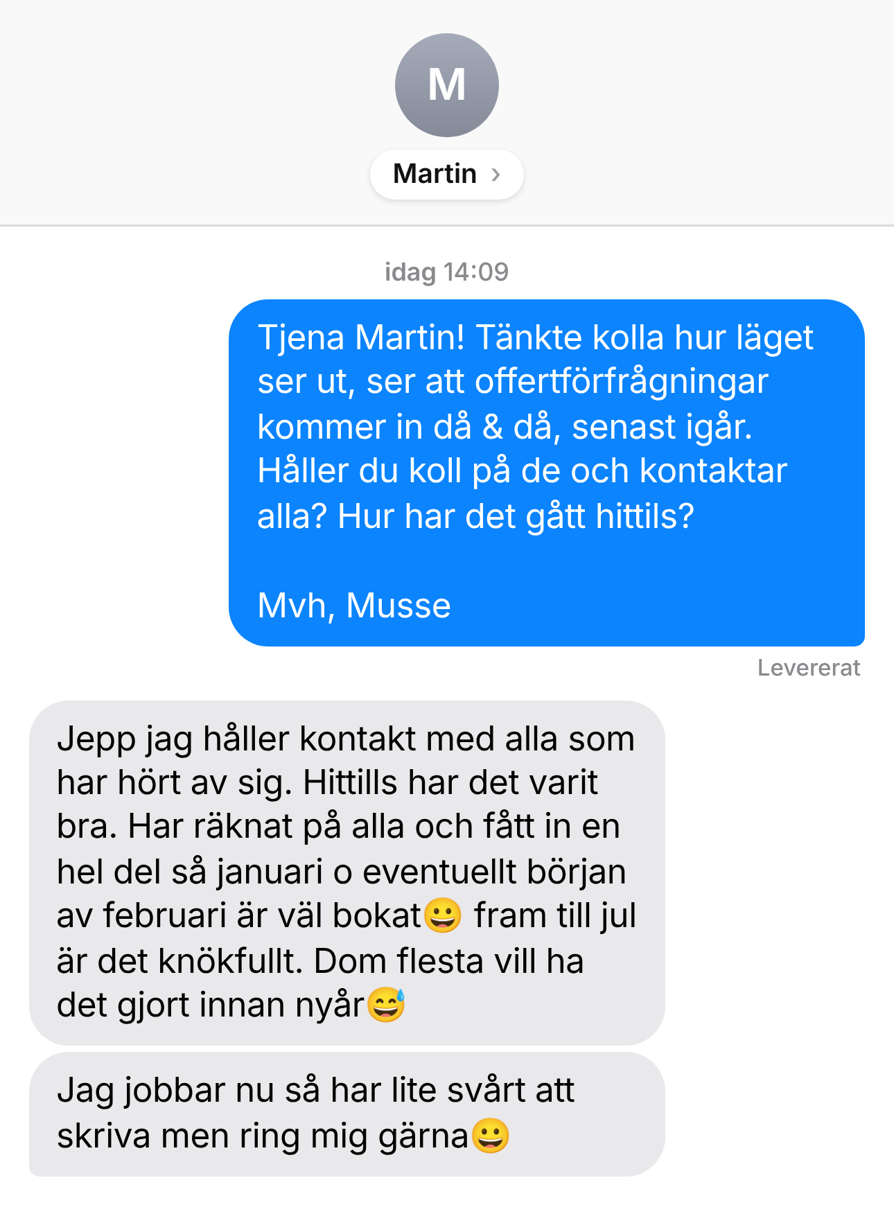 Kundkonversation 6